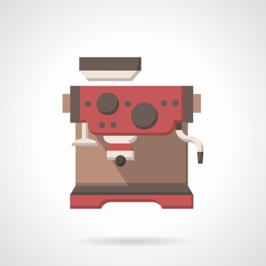Cafe kahve yapma düz renk tasarım vektör simgesi
