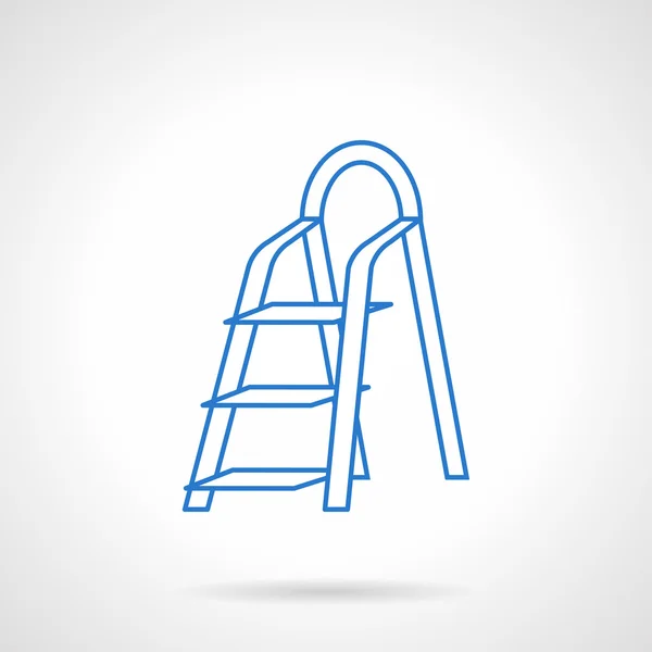 Ladder flat blue line vector icon — Stock Vector