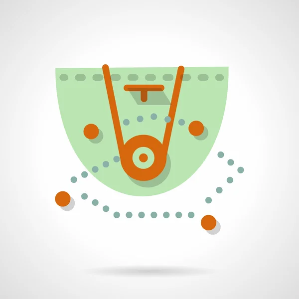 Icône vectorielle de conception de couleur plate de défense de basketball — Image vectorielle