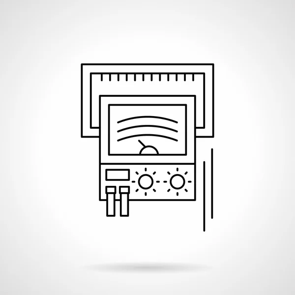 Dispositivo de verificação de tensão ícone vetor de linha plana — Vetor de Stock