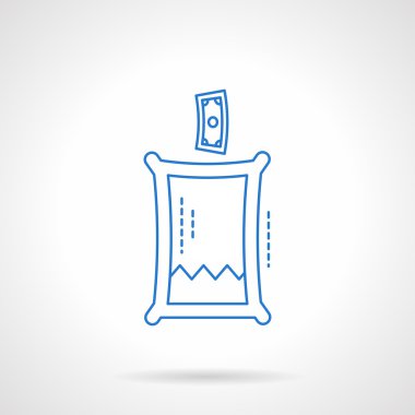 Yardım Fonu düz çizgi vektör simgesi