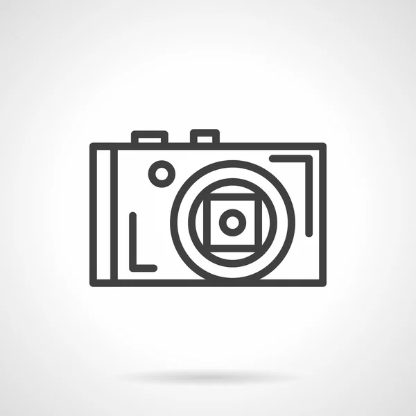 Photographer device black line vector icon — Stock Vector