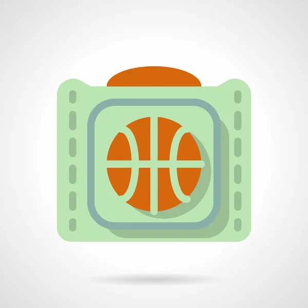 Accesorios de baloncesto icono de vector de color plano — Archivo Imágenes Vectoriales