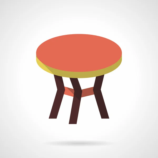 Icône vectorielle design plat de table ronde couleur — Image vectorielle