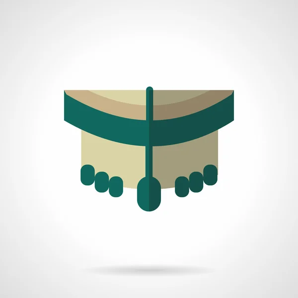 Longboard wielen egale kleur ontwerp vector pictogram — Stockvector