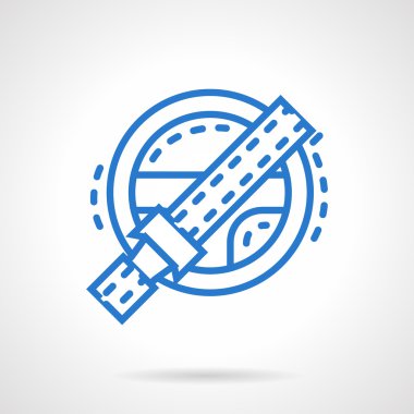 Mavi çizgi vektör simgesini kullanırken güvenlik