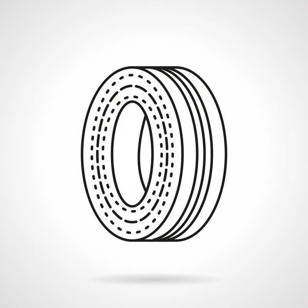 Wheel disk flat line vector icon — Stock vektor