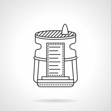 Nemlendirici aygıtı düz çizgi vektör simgesi