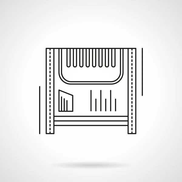 Electric heater flat line vector icon — Stock Vector