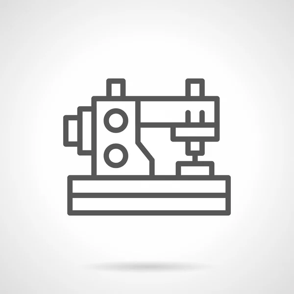 Binnenlandse naaimachine zwarte lijn vector pictogram — Stockvector