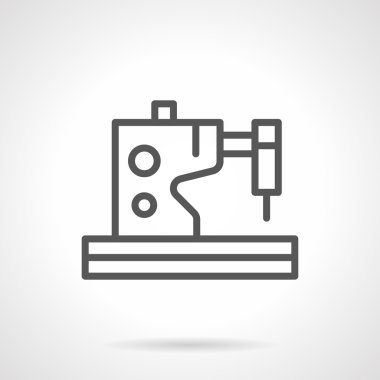 Elektrikli dikiş makineleri satırı vektör simgesi siyah