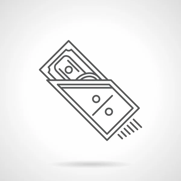 Web payment flat line vector icon — Stock Vector
