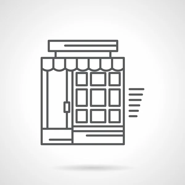 Linear store facade flat vector icon — Stock Vector