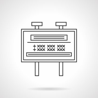 Işıkları düz çizgi vektör simgesi ile billboard