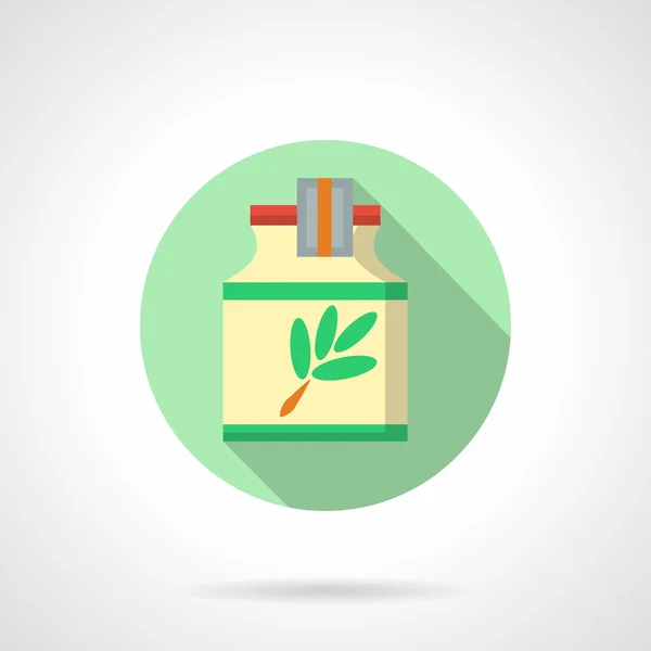 Herbal extract flat color design vector icon — Stock Vector