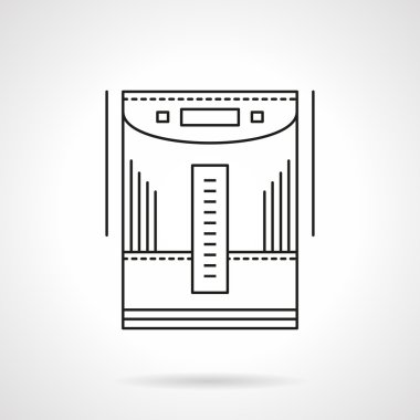 Ev iklim cihazları düz çizgi vektör simgesi