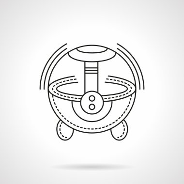 Siyah düz çizgi nemlendirici vektör simgesi