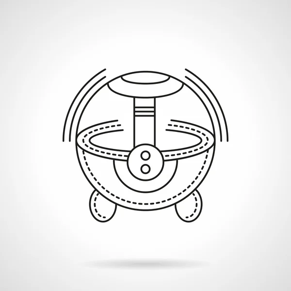 Icône vectorielle de l'humidificateur plat noir — Image vectorielle