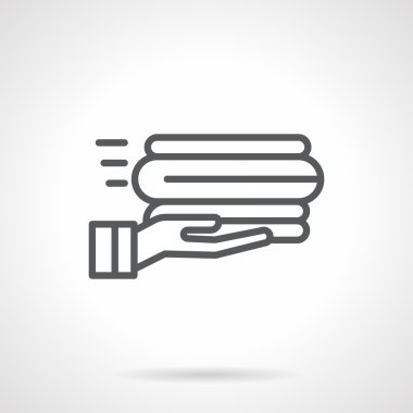 Hizmet keten siyah çizgi vektör simgesi