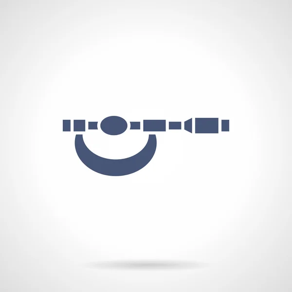 Micrometer blue glyph style vector icon — Stock Vector