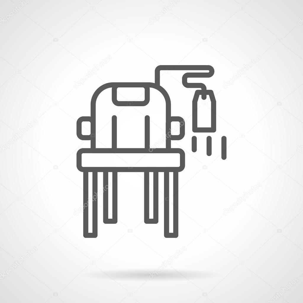 Used Furniture Sale Black Line Vector Icon Stock Vector