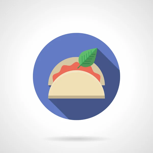 Vegetables tacos flat color design vector icon — Stock Vector