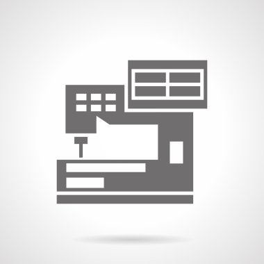 Endüstriyel nakış makinesi glyph vektör simgesi