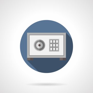 Safe box with lock flat color vector icon
