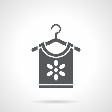 Floral print for clothing glyph style vector icon