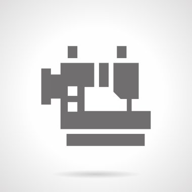 Giyim üretimi glyph tarzı vektör simgesi