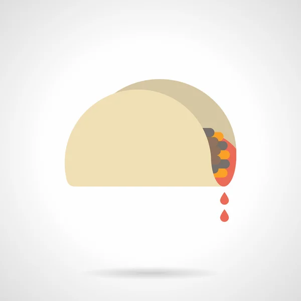 墨西哥小吃平面颜色矢量图标 — 图库矢量图片