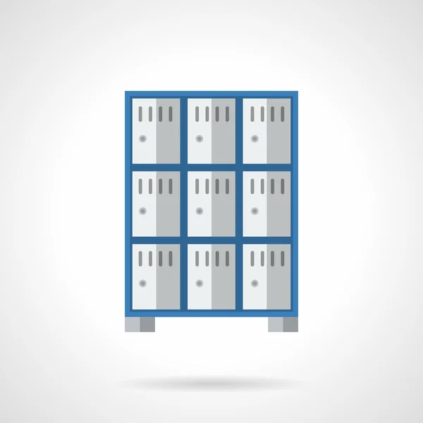 Openbare lockers platte kleur ontwerp vector pictogram — Stockvector