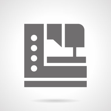 Endüstriyel nakış glyph tarzı vektör simgesi