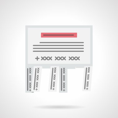 İş reklamları düz renk vektör simgesi