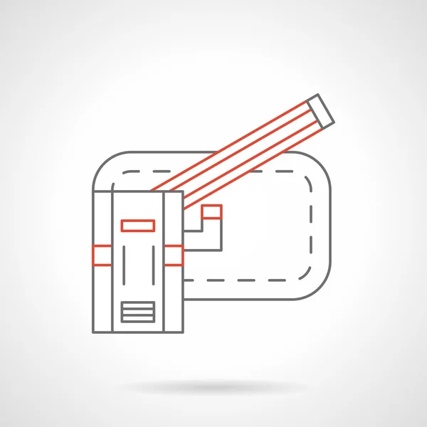 Automatische barrière plat lijn vector pictogram — Stockvector