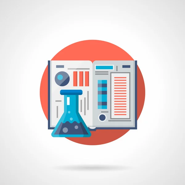 Chemie leerboek gedetailleerde kleur vector pictogram — Stockvector