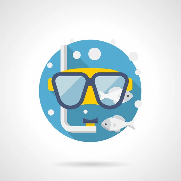 Diving accessory detailed color vector icon — Stock Vector