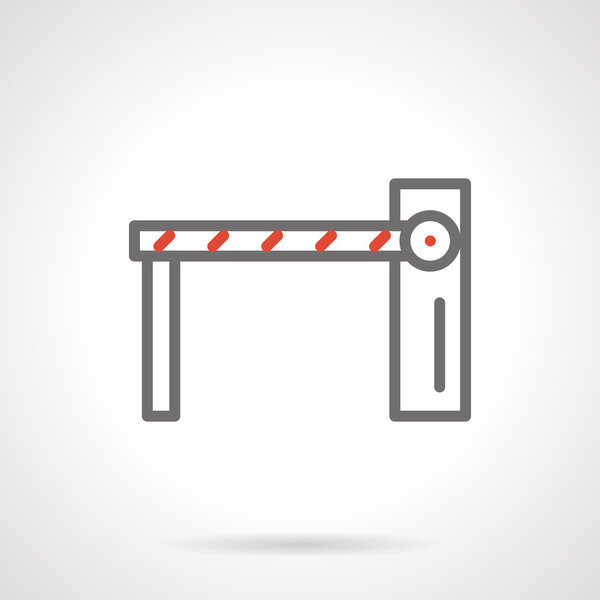 Checkpoint barrier simple line vector icon