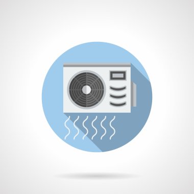 Kremi dış ünite yuvarlak düz vektör simgesi