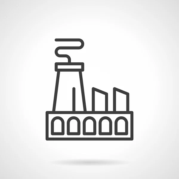 Power Station zwart lijn vector pictogram — Stockvector