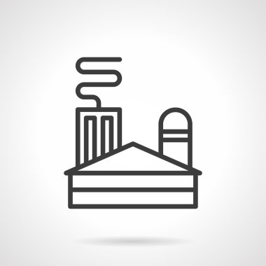 Kömür bitki siyah çizgi vektör simgesi