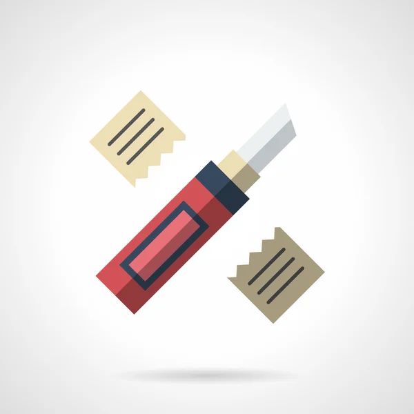 Construction knife flat color vector icon — Stock Vector