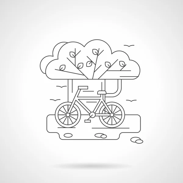 Detailed line vector illustration for cycling — Stock Vector