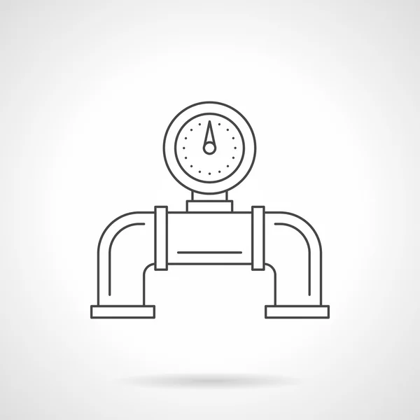 Pijpleiding gauge platte lijn vector pictogram — Stockvector