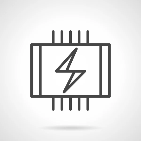 Electrical heated floor black line vector icon — Stock Illustration Electrical heated floor black line vector icon Vector Graphics