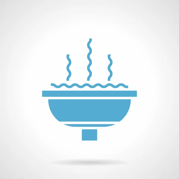 Fountain bowl glyph style vector icon - Stok Vektor