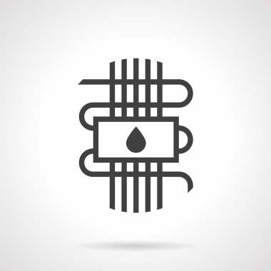 Siyah stil vektör simge su ılık zemin