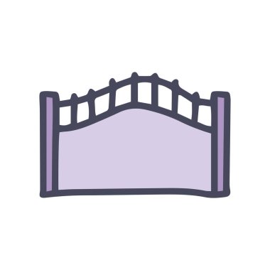 çit rengi vektör karalaması basit simge