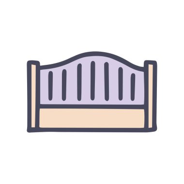 Kısmi çit rengi vektör karalaması basit simge