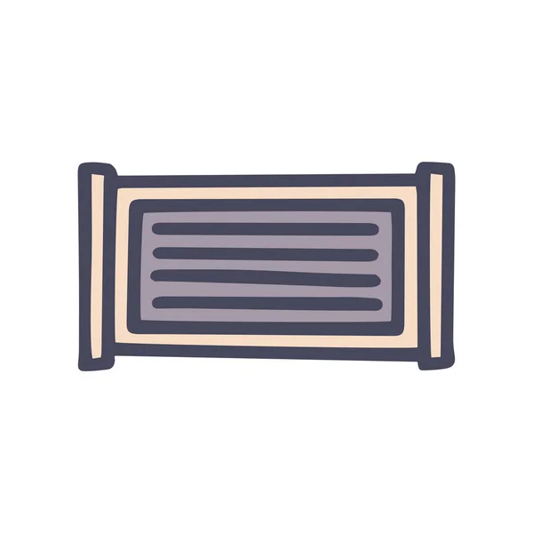 Цементний паркан кольору вектор каракулі проста іконка — стоковий вектор